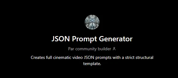 GeniArt-ToolBox-Video-Prompter-JSON-Generator